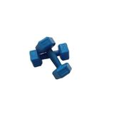 CKSpor Plastik Dambıl Ağırlık Seti, 1 kg x 2 Adet, Köşeli Dambıl, Mavi