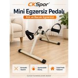 Ckspor Pratik Mini Egzersiz Koşu Bisikleti Kol Bacak Pedalı Kondisyon Bisikleti - Beyaz