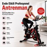 CKSpor Spinning Bike Dikey Kondisyon Bisikleti 120 Kg Taşıma Kapasiteli Ev Tipi Egzersiz Bisikleti