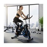 CKSpor Spinning Bike Dikey Kondisyon Bisikleti – Ayarlanabilir ve Sessiz Ev Tipi Egzersiz Aleti - Mavi