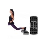CKSpor Step Tahtası, Aerobik Step Platformu, Siyah, Ayarlanabilir 2 Kademeli