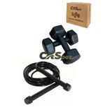 Ckspor Süper Set 1X2 Siyah Dambıl Ve Atlama İpi