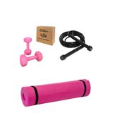 Ckspor Süper Set Siyah Yoga Pilates Matı + Atlama İpi + 1X2 Siyah Dambıl