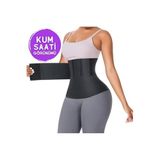 CKSpor Tummy Wrap Bel İnceltici Korsesi, 4 Metre, Siyah, Kadın