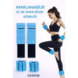 CKSpor Yeni Nesil Ayarlanabilir El ve Ayak Bilek Ağırlığı | 2 Adet 500 Gr Ayarlanabilir Ağırlık Ekipmanı