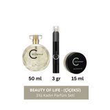 Clé D'amour Beauty Of Life (MİSKLİ/ÇİÇEKSİ) Women - 3 Lü Kadın Parfüm Seti 50 ml - Vegan
