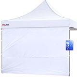 CLAETF 10 × 10ft Açılır Kanopi için Anında Gölgelik SunWall, Yan Duvarlı Gölgelik Çadırı 210D Su Geçirmez%99 UV Korumalı Oxford Kumaş, Ticari Kanopi/Takım Elbise Açılır Çadır. (1, Beyaz)