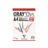 Clairefontaine 120 gr A4 50 Yaprak Cray'On Üstten Spiralli Çizim Defteri
