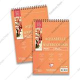 Clairefontaine Block yapıştırılmıştır suluboya kağıdı 10 adet Etival ince taneli, 300 g/m², 24 x 30 – LOT de 4