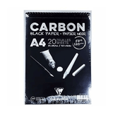 Clairefontaine Carbon Siyah A4 120 gr 20 Yaprak Üstten Spiralli Çizim Bloğu