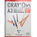 Clairefontaine CD966619 Cray On A3 120 gr 50 Sayfa Çizim Defteri