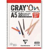 Clairefontaine Cray'On A5 CD966617 50 Yaprak Paket Yandan Spiralli Çizim Blok Defter