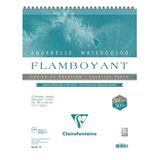 Clairefontaine Flamboyant A3 250Gr 10Yp %50 Pamuk Kalın Dokulu Spiralli Suluboya Üstten Spiralli Defteri