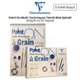 Clairefontaine Paint Multi Technique Spiralli 200 gr Teknik Blok Resim Defteri