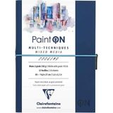Clairefontaine Paint-On A Grain Sketch Book 250GR Dokulu Beyaz Çok Amaçlı Resim Defteri 32 Sayfa A5 (14.8X21CM) - Karışık-Çok Renkli - standart