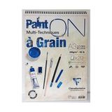 Clairefontaine Paint'on Çok Amaçlı Eskiz Çizim Defteri Blok A3 Üstten Spiralli 200 Gr. 20 Yaprak