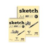 Clairefontaine Sketch Yandan Spiralli Ivory A3 90 gr 50 Yaprak Eskiz Defteri