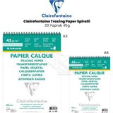 Clairefontaine Tracing Paper 29.7x42 cm 30 Yaprak 45 gr Spiralli Defter