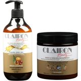 Clairon Argan Şampuan ve Yoğun Besleyici Saç Maske Set 500ML+500ML