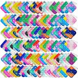 Clanam 120 Adet Mini Pop Kabarcık Fidget Oyuncaklar Parti Şekerleri için, ClassroomC Ödülleri için Küçük Silikon Pop Anahtarlık Dökme, Goodie Çanta Stuffers Noel Sevgililer Günü Hediyeleri Çocuk Öğrenci için