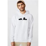Clannad Anime Dango Daikazoku Beyaz Erkek 3İp Kapşonlu Sweatshirt