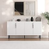 Clara 150CM Konsol, Çok Amaçlı Dolap, Kitaplık, Ayakkabılık, - Beyaz