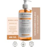 Clara Hygienics Hydra Lock Duş Jeli 400ml – Nemlendirici, Tazeleyici, Yatıştırıcı Dermatolojik Onaylı Ph Denge Vegan