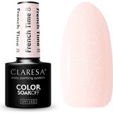 Claresa Kalıcı Oje French Time Yarı Şeffaf Nude Parıltılı Pembe 08 5gr - Renkli