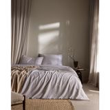 Clarice King Size%100 Pamuk Coco Crep Çarşaflı Baskılı Nevresim Takımı - Taş