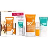 Clarins Nemlendirici Güneş Kremi 50 ml + Lip Comfort Oil 01 + After Sun Yatıştırıcı Balsam 30 ml Güneş Kremi Seti - Standart