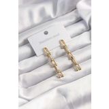 Clariss 316L Çelik Altın Renk Sallantılı Tiffany Model Küpe