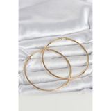 Clariss 316L Çelik Gold Renk 70 mm Kadın Halka Küpe