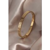Clariss 316L Çelik Gold Renk Arpa Model Kadın Kelepçe