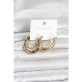 Clariss 316L Çelik Gold Renk Bambu Model Halka Kadın Küpe