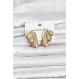 Clariss 316L Çelik Gold Renk Kare Vintage Kadın Küpe