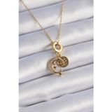 Clariss 316L Çelik Gold Renk Zirkon Taşlı Ay Yıldız Model Charm Model Kadın Kolye