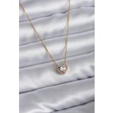 Clariss 316L Çelik Zincir Gold Renk Charm Kadın Kolye