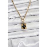 Clariss 316L Çelik Zincir Gold Renk Vintage Model Kadın Kolye