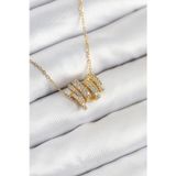 Clariss 316L Çelik Zirkon Taşlı Sarmal Model Gold Renk Kadın Kolye