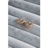 Clariss BJ-BKP7791 Gold Renk Sallantı Zirkon Taşlı Earcuff Pirinç Kadın Kıkırdak Küpe
