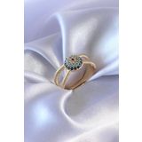 Clariss BJ-BYK2568 Gold Renk Nazar Boncuk Model Kadın Yüzük