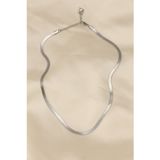 Clariss BKO5903 316L Çelik Silver Renk 45 cm İtalyan Zincir Model Kadın Kolye