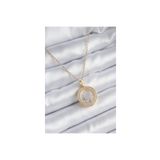 Clariss BKO8194 316L Çelik Gold Renk Zirkon Taş Detay Ay Yıldız Fanus Model Kadın Kolye