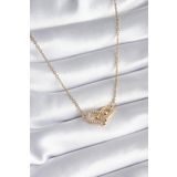 Clariss BKO8252 316L Çelik Gold Renk Zirkon Taşlı Tiffany Model Kadın Kolye