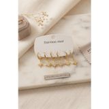 Clariss BKP8648 316L Çelik Gold Renk Kutup Yıldızı Model Kadın Küpe Seti