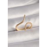Clariss BYK3094 Pirinç Gold Renk Zirkon Taşlı Kadın Yüzük
