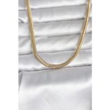 Clariss CM 14K Gold Renk Yassı Yılan Zincir Model 45 cm Kadın Kolye