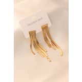 Clariss Gold Renk Çelik Sallantı Kadın Küpe
