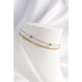 Clariss Gold Renk Nazar Boncuk Tasarımlı 2li Halhal - EBJ260516W40051 HH1607