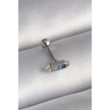 Clariss Gümüş Renk Mavi Zirkon Taşlı Tragus Piercing - EBJ241123W29436 PR1285